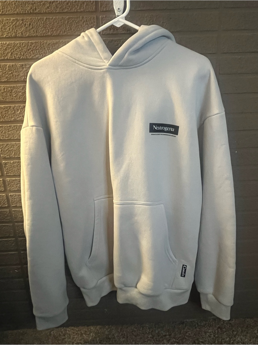 Comfrt Neutrogena Light Gray Hoodie Sweatshirt
